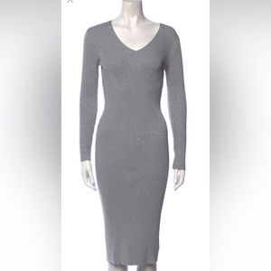 Michael Kors sweater dress in grey silver knit